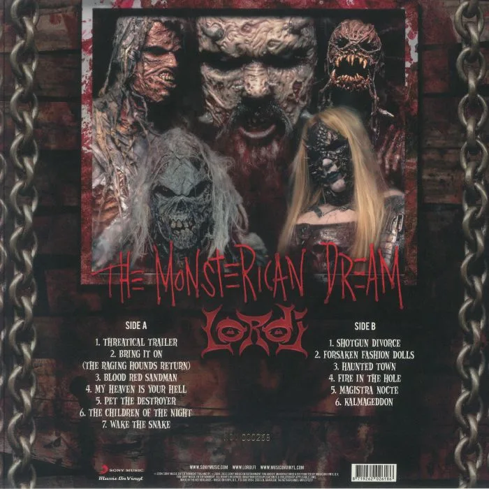 Back cover — LORDI — The Monsterican Dream (reissue)