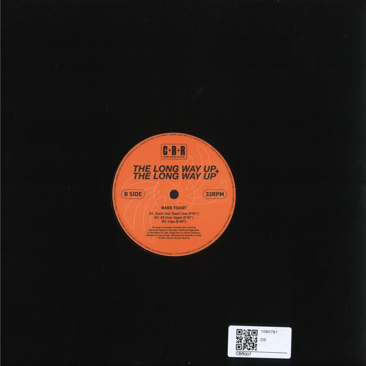 Back cover — Toolate Groove/Bass Toast — THE LONG WAY UP EP