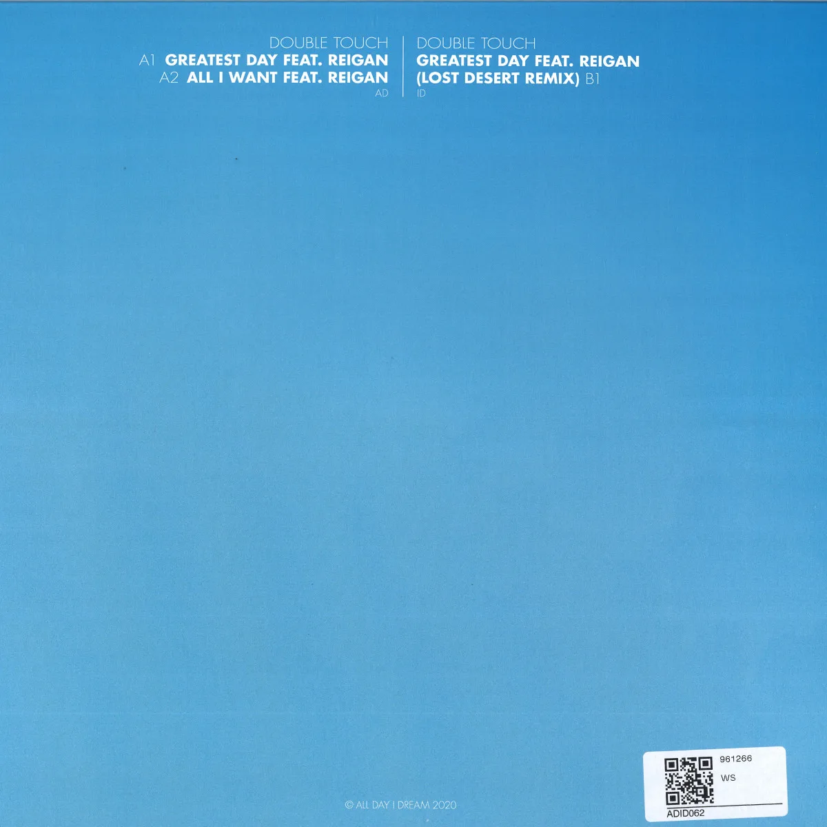 Back cover — Double Touch — Greatest Day