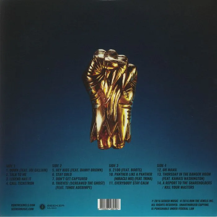 Обратная сторона обложки — RUN THE JEWELS — Run The Jewels 3 (reissue)