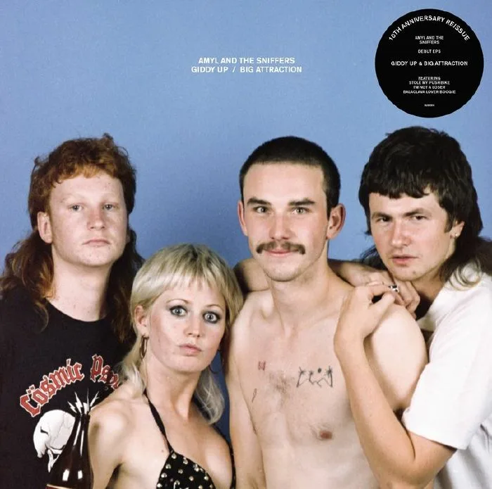Back cover — AMYL & THE SNIFFERS — Giddy Up / Big Attraction (10 Year Anniversary Edition)