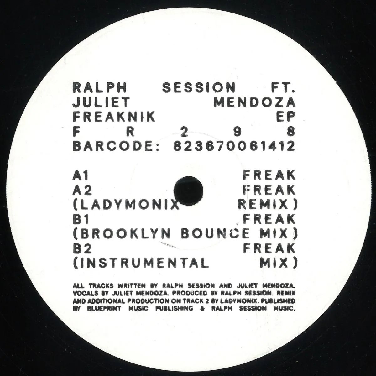 Front cover — Ralph Sessionft.Juliet Mendoza — Freaknik EP