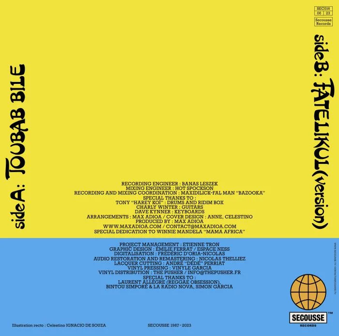 Обратная сторона обложки — ADIOA — Toubab Bile (reissue)