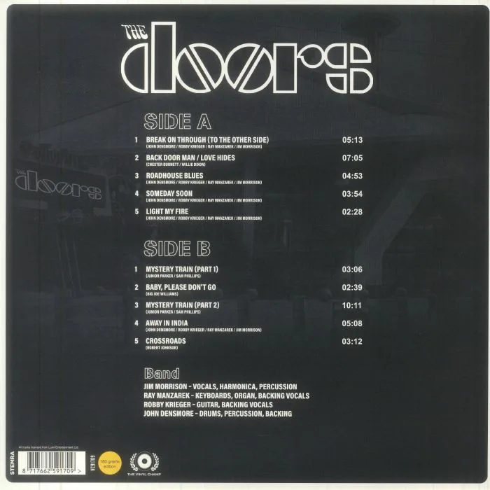 Back cover — The DOORS — Live At Seattle Centre Coliseum 1970