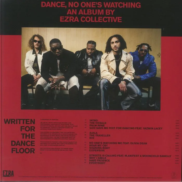 Back cover — EZRA COLLECTIVE — Dance No One's Watching