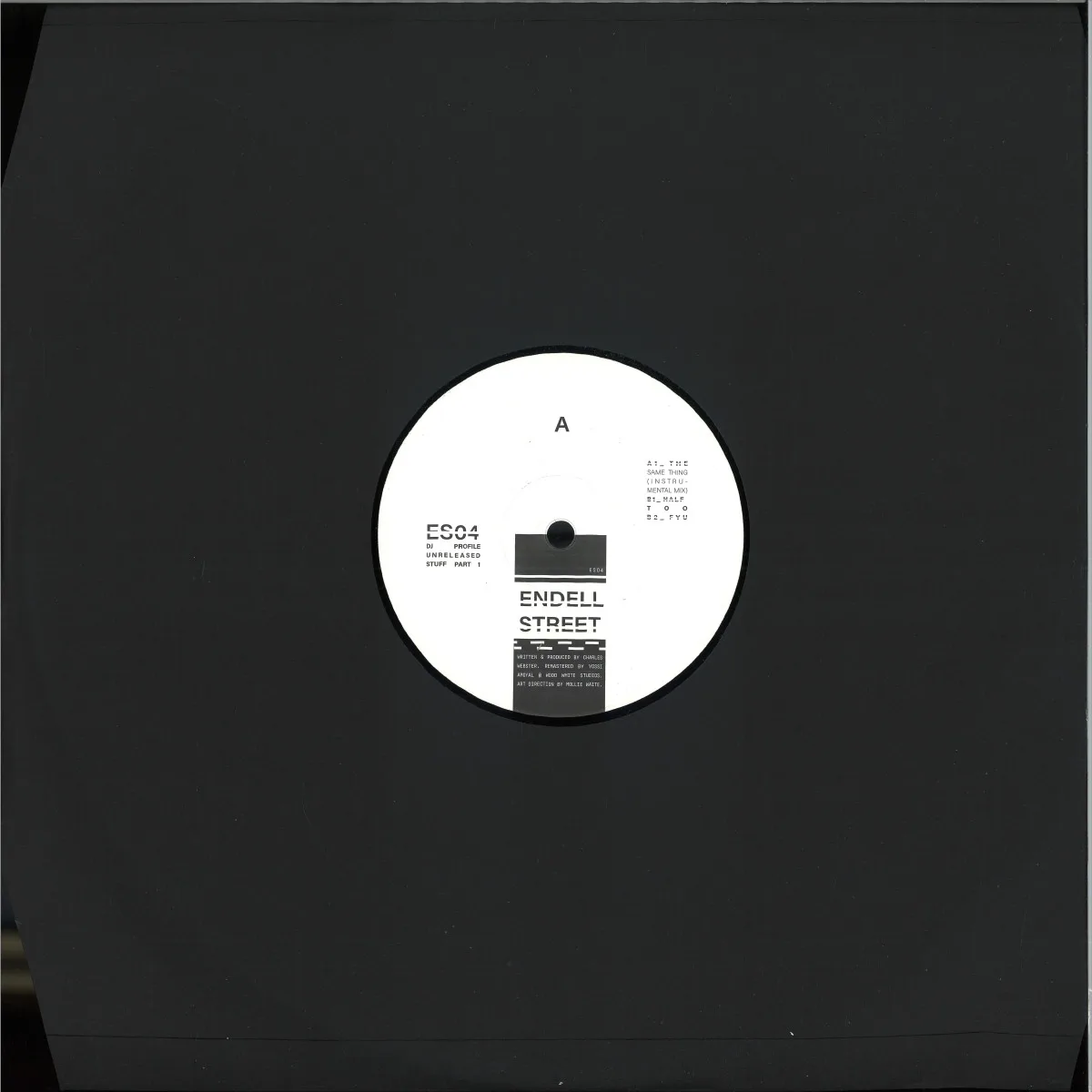Back cover — DJ Profile aka Charles Webster — Unreleased Stuff Part I