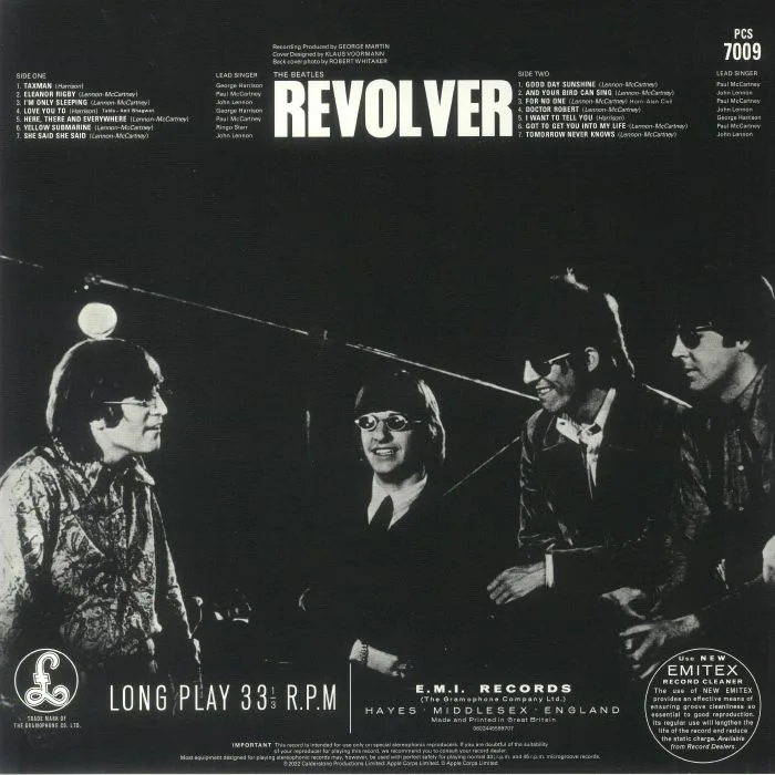 Обратная сторона обложки — The BEATLES — Revolver (reissue)