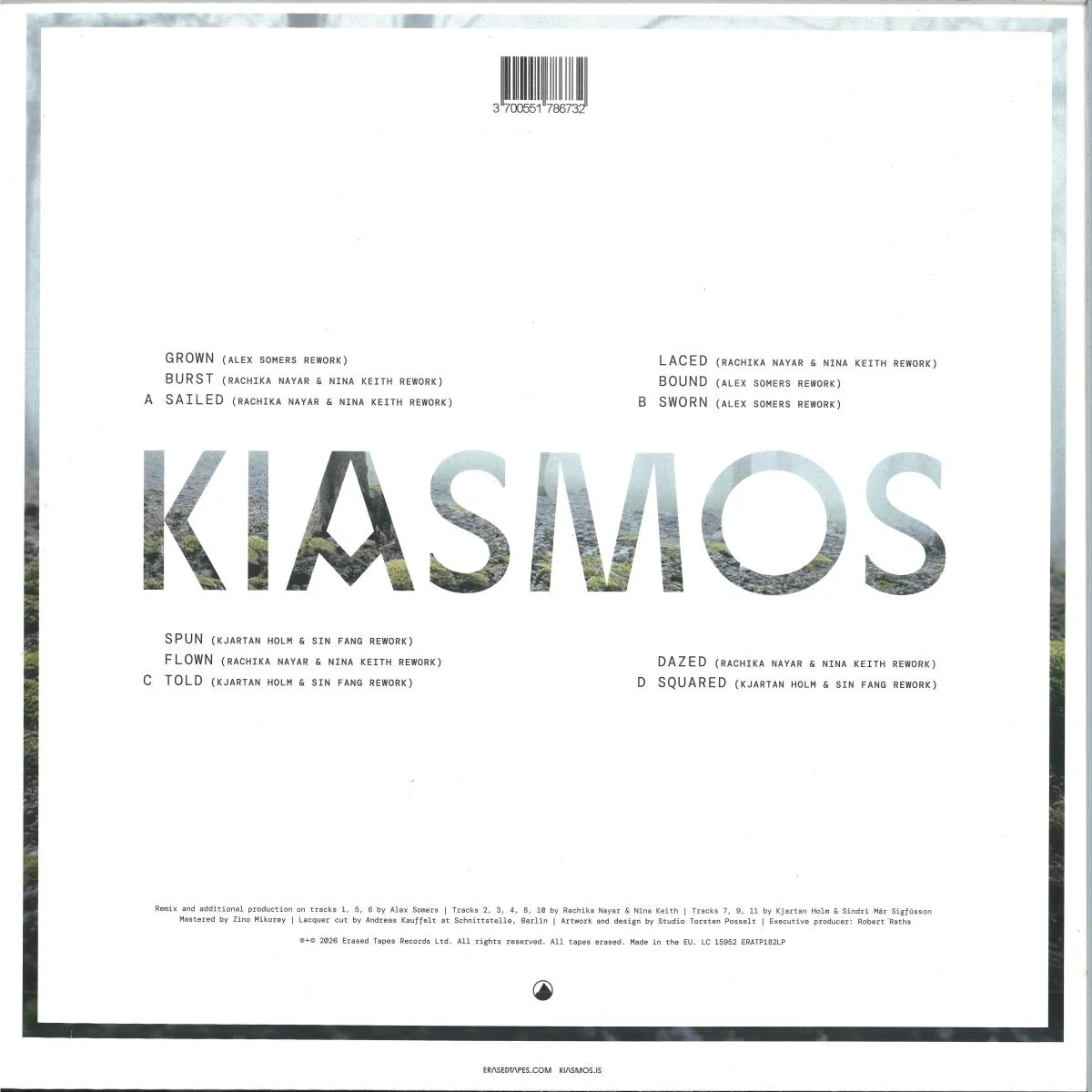 Обратная сторона обложки — KIASMOS — II - REWORKED LP 2x12"