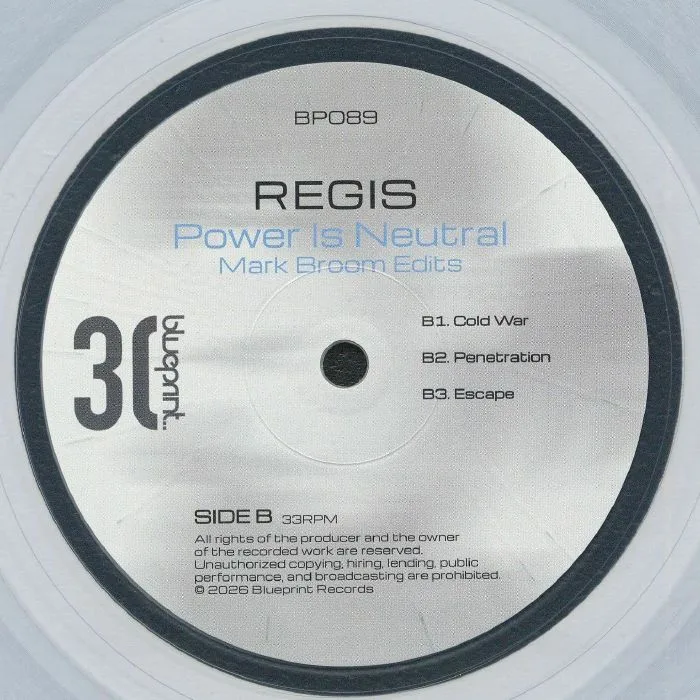 Обратная сторона обложки — REGIS — Power Is Neutral (Mark Broom edits)