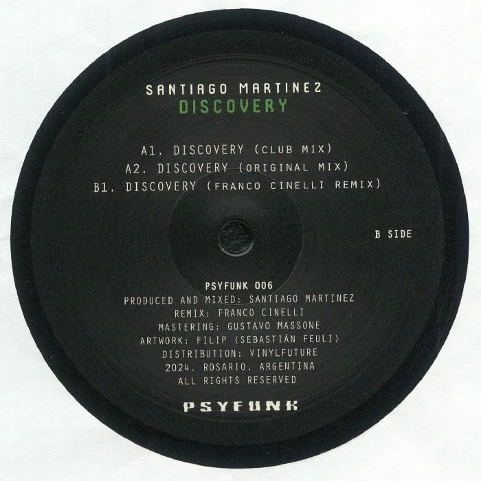 Обратная сторона обложки — Santiago MARTINEZ — Discovery (remixes)