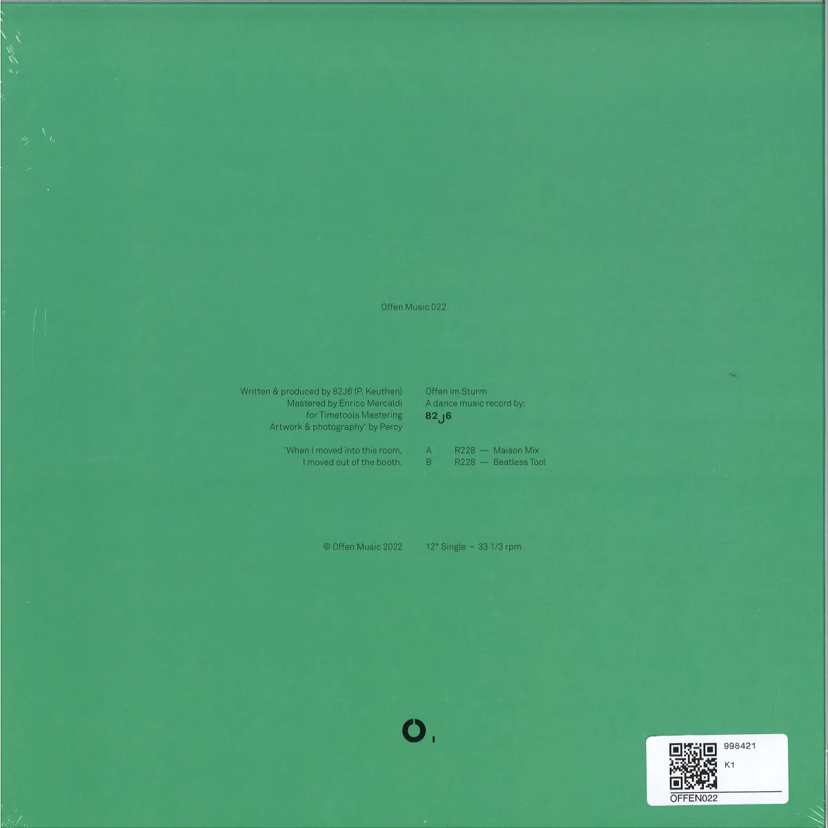 Обратная сторона обложки — 82J6 — OFFEN IM STURM EP