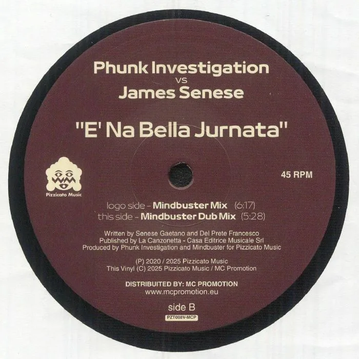 Обратная сторона обложки — PHUNK INVESTIGATION / JAMES SENESE — E' Na Bella Jurnata