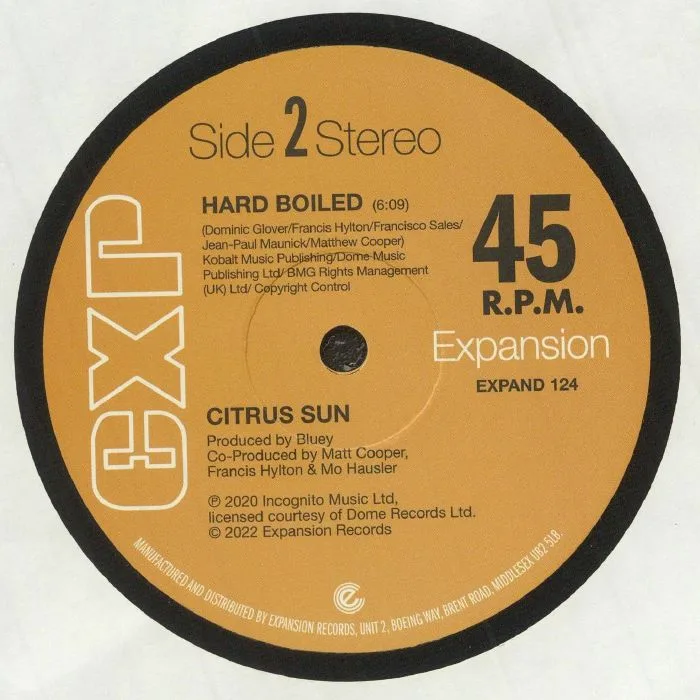 Обратная сторона обложки — CITRUS SUN — Expansions (Bluey from Incognito production)