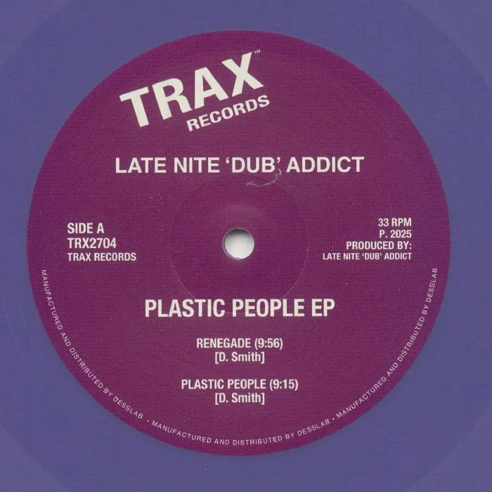 Front cover — LATE NITE 'DUB' ADDICT — Plastic People EP