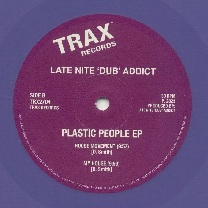 Back cover — LATE NITE 'DUB' ADDICT — Plastic People EP