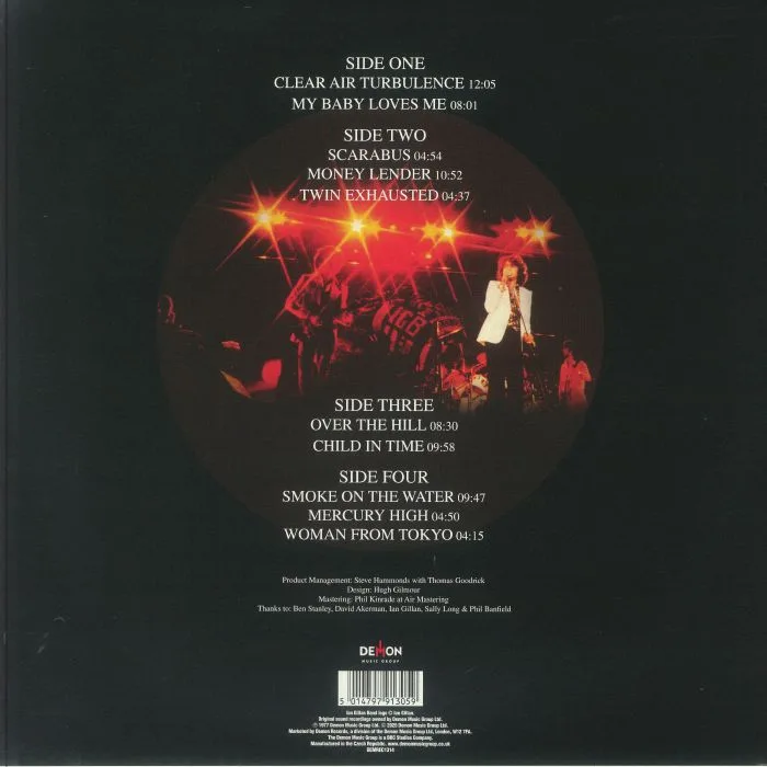 Обратная сторона обложки — IAN GILLAN BAND — Live At The Budokan (National Album Day 2025)
