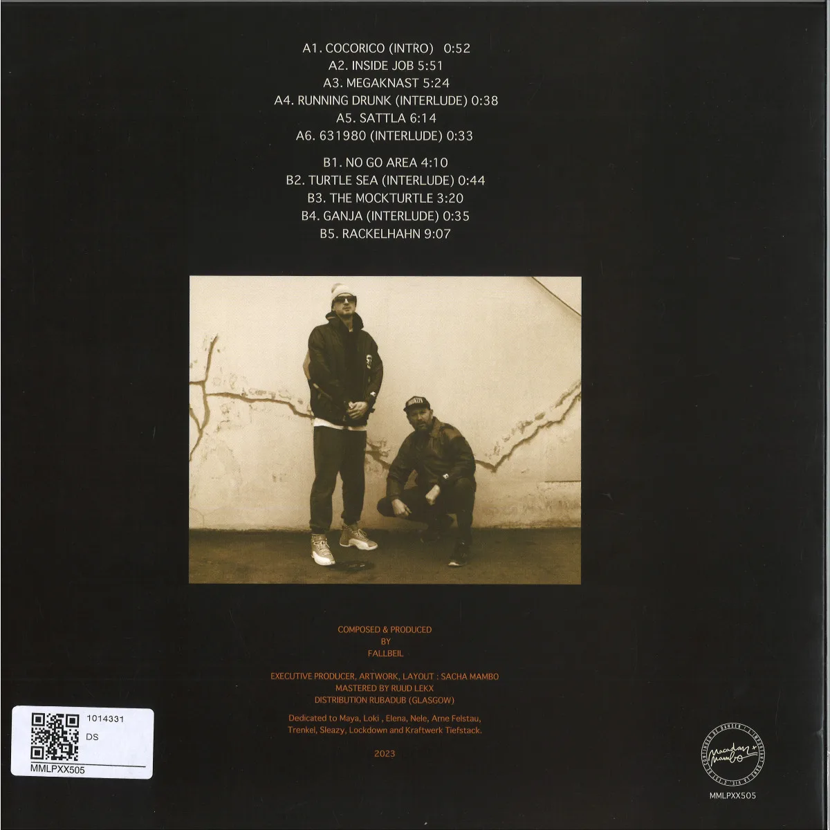 Back cover — Fallbeil — The Mockturtle LP