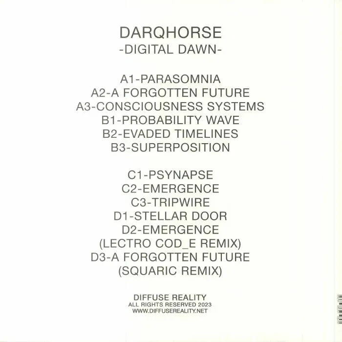 Back cover — DARQHORSE — Digital Dawn