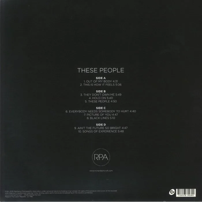 Обратная сторона обложки — Richard ASHCROFT — These People (reissue)