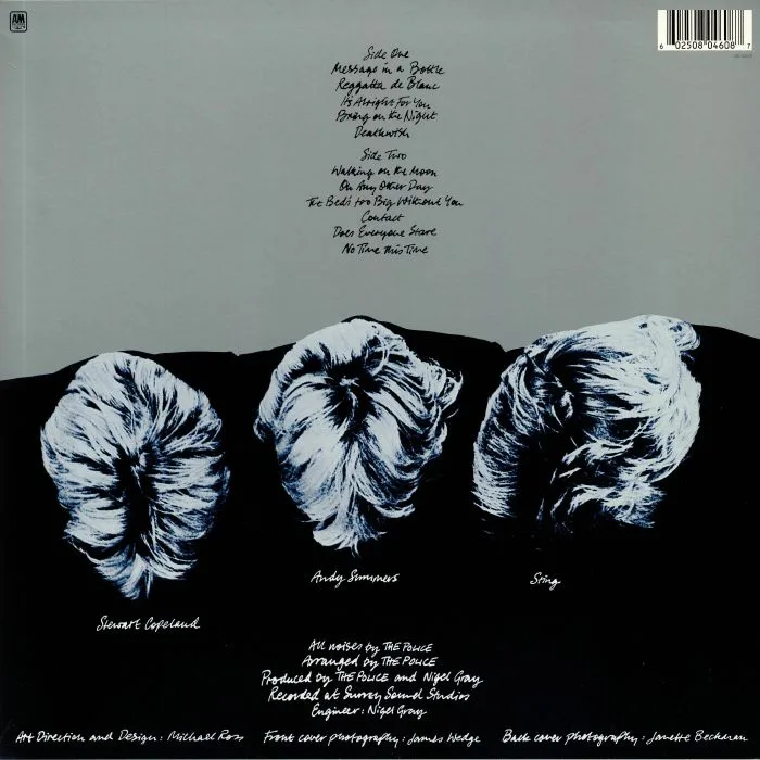 Обратная сторона обложки — The POLICE — Reggatta De Blanc (reissue)