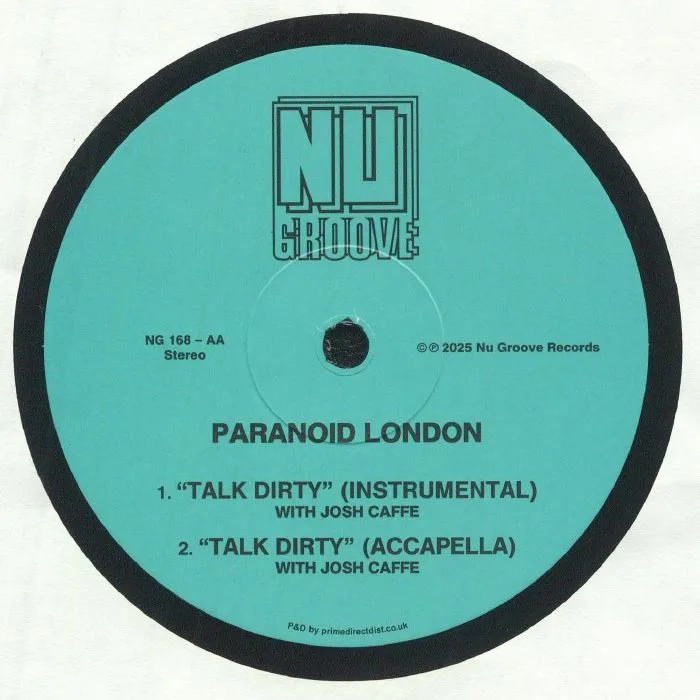 Back cover — PARANOID LONDON — Talk Dirty