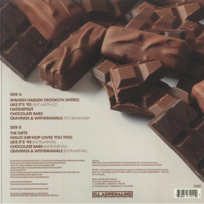Обратная сторона обложки — EMMA LEE MC / ROCCWELL — Chocolate Bars