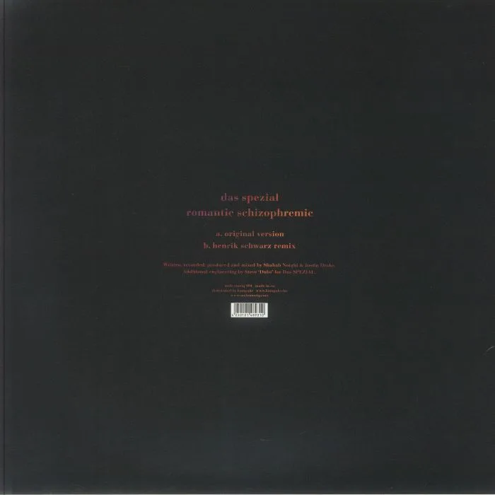 Back cover — DAS SPEZIAL — Romantic Schizophremic