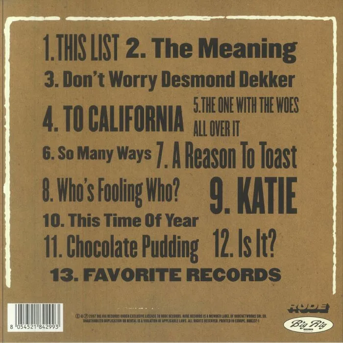 Обратная сторона обложки — The MIGHTY MIGHTY BOSSTONES — Medium Rare (reissue)