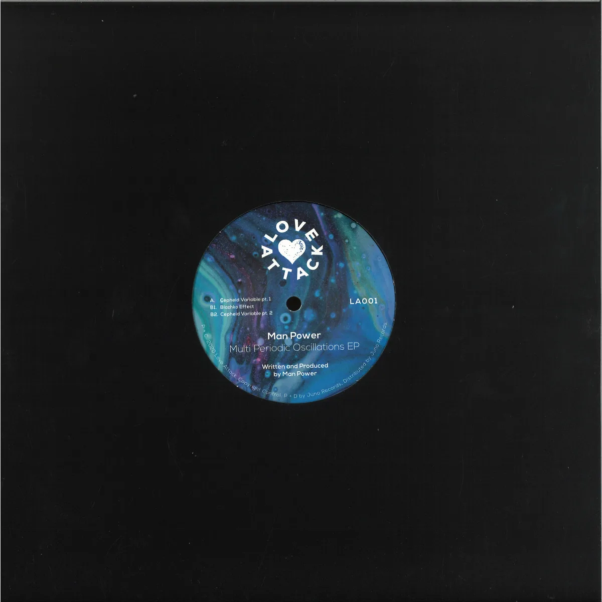 Back cover — Man Power — Multi Periodic Oscillations EP