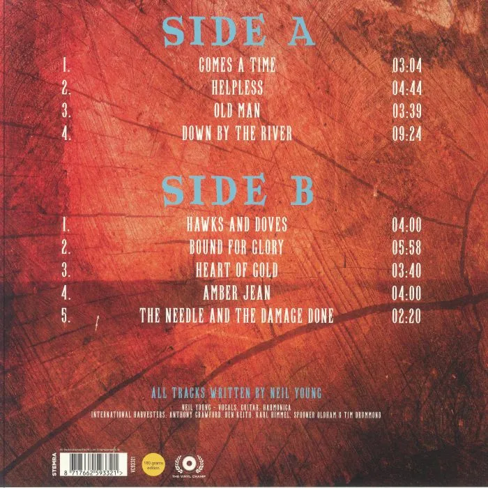 Back cover — Neil YOUNG — Austin City Limits 1984