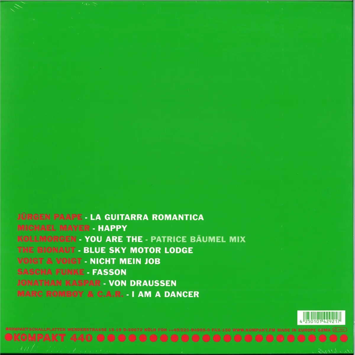 Back cover — Various — Total 21 (2x12")