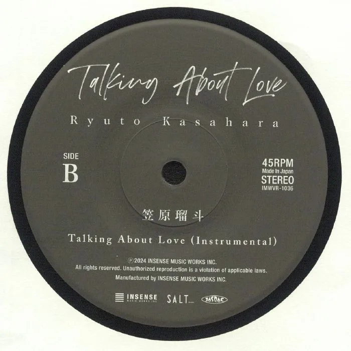 Обратная сторона обложки — Ryuto KASAHARA — Talking About Love