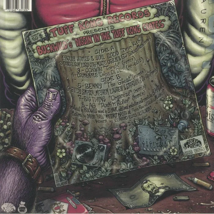 Обратная сторона обложки — BUCKWILD'S — Diggin' In The Tuff Kong Crates