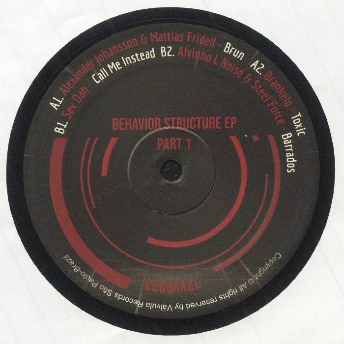 Обратная сторона обложки — Alexander JOHANSSON / MATTIAS FRIDELL / BRANKELO / SEV DAH / ALVINHO L NOISE / STEEL FORCE — Behavior Structure EP Part 1