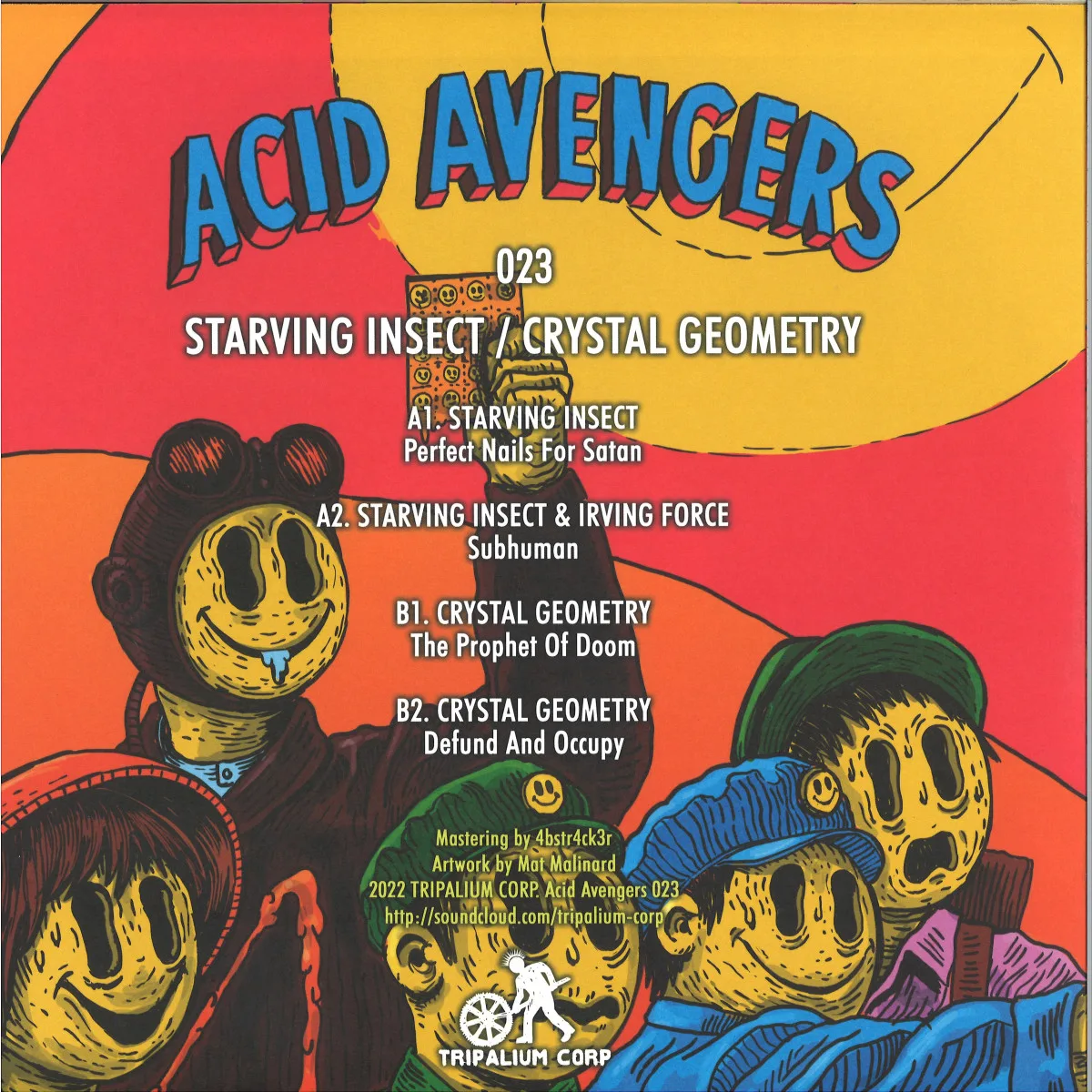 Обратная сторона обложки — Starving Insect/Crystal Geometry — Acid Avengers 023