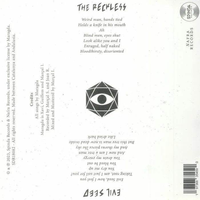 Обратная сторона обложки — MARAGDA — The Reckless