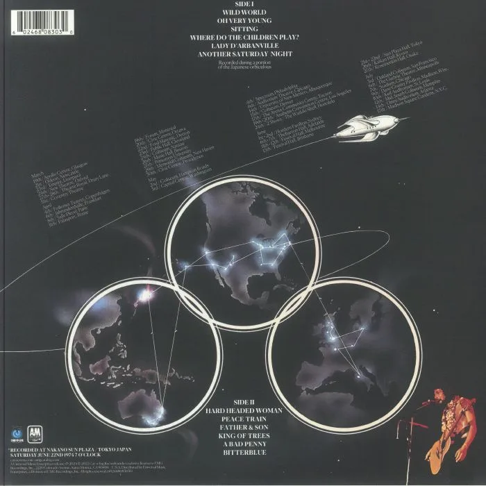Back cover — YUSUF / CAT STEVENS — Saturnight: Cat Stevens Live In Tokyo (50th Anniversary Edition)