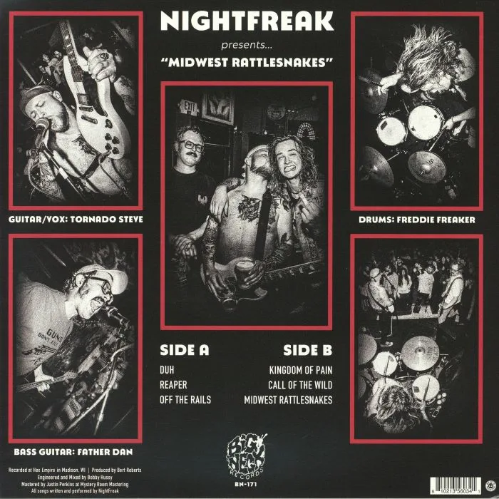 Back cover — NIGHTFREAK — Midwest Rattlesnakes