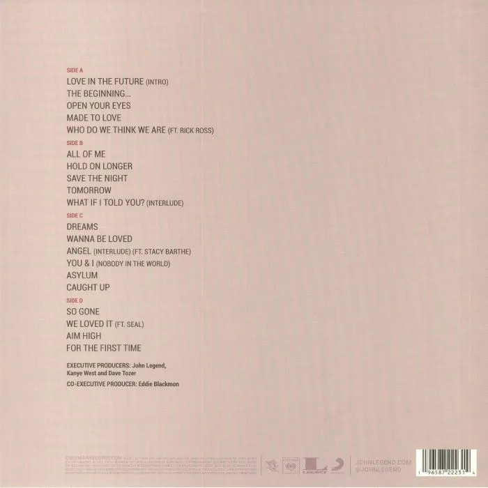 Back cover — John LEGEND — Love In The Future (10th Anniversary Edition)