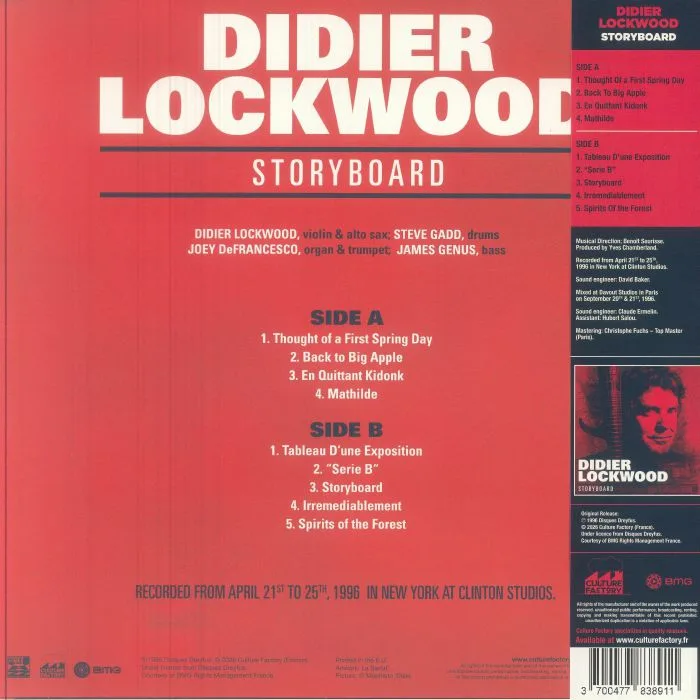 Back cover — Didier LOCKWOOD — Storyboard (reissue)