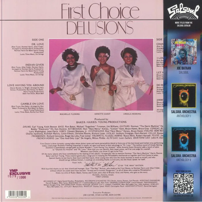 Обратная сторона обложки — FIRST CHOICE — Delusions (reissue)