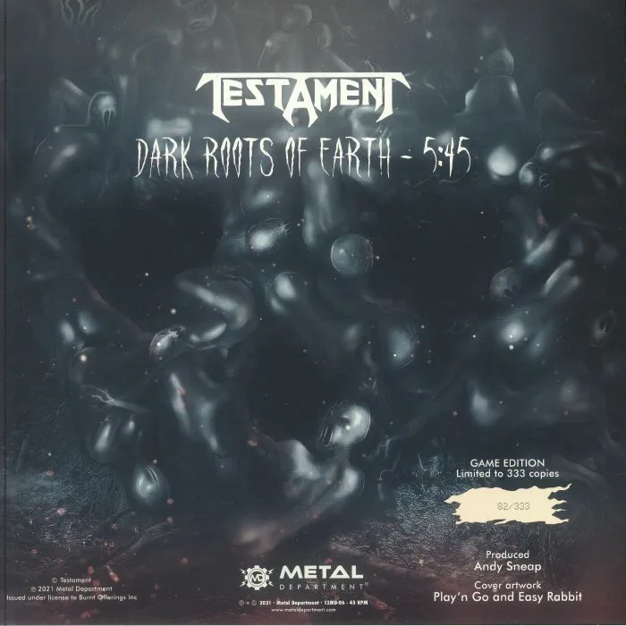 Back cover — TESTAMENT — Dark Roots Of Earth