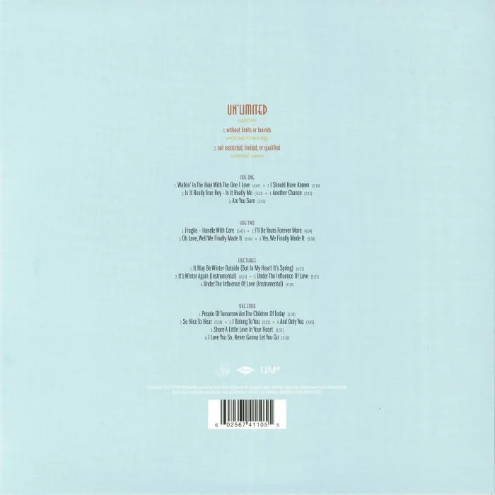 Back cover — LOVE UNLIMITED — The Uni MCA & 20th Century Records Singles 1972-1975