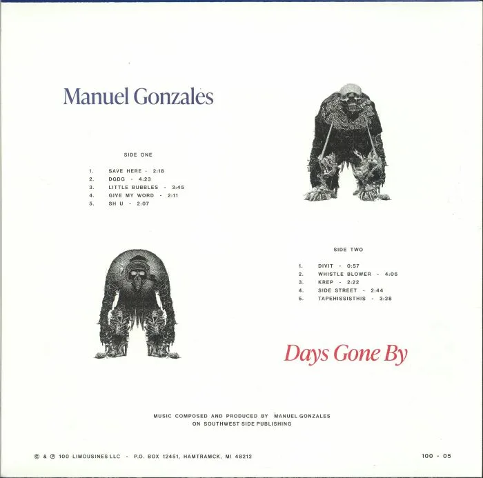Обратная сторона обложки — Manuel GONZALES — Days Gone By