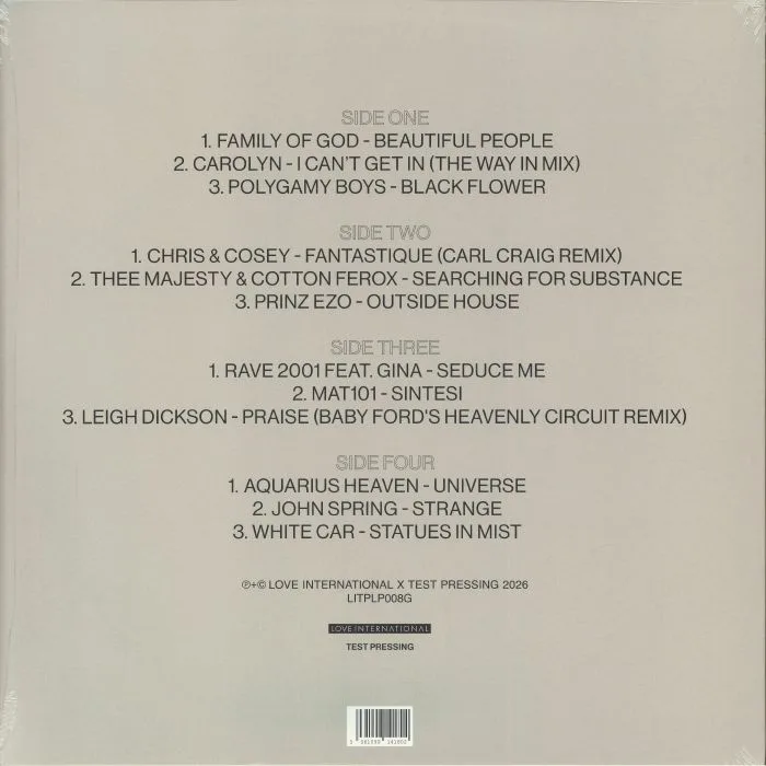 Обратная сторона обложки — Ivan SMAGGHE / VARIOUS — The Sound Of Love International #008
