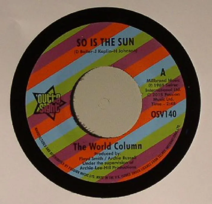 Лицевая сторона обложки — The WORLD COLUMN / PRINCE GEORGE — So Is The Sun