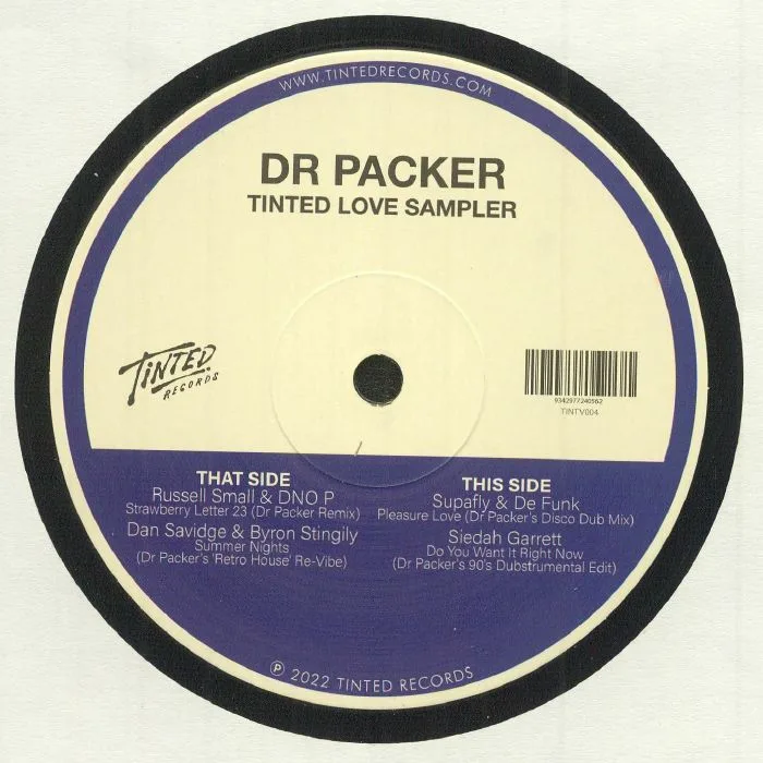 Обратная сторона обложки — DR PACKER — Tinted Love Sampler Vol 1