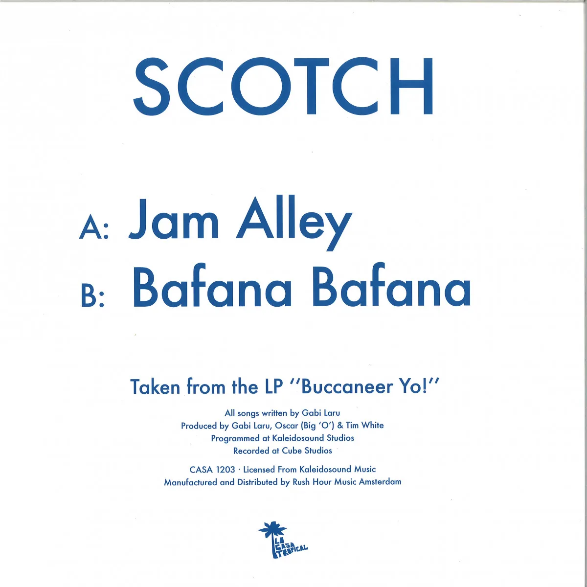 Back cover — Scotch — JAM ALLEY / BAFANA BAFANA