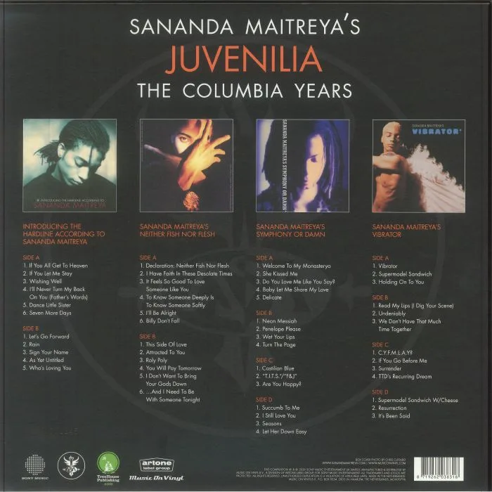 Back cover — Sananda MAITREYA — Juvenilia: The Columbia Years