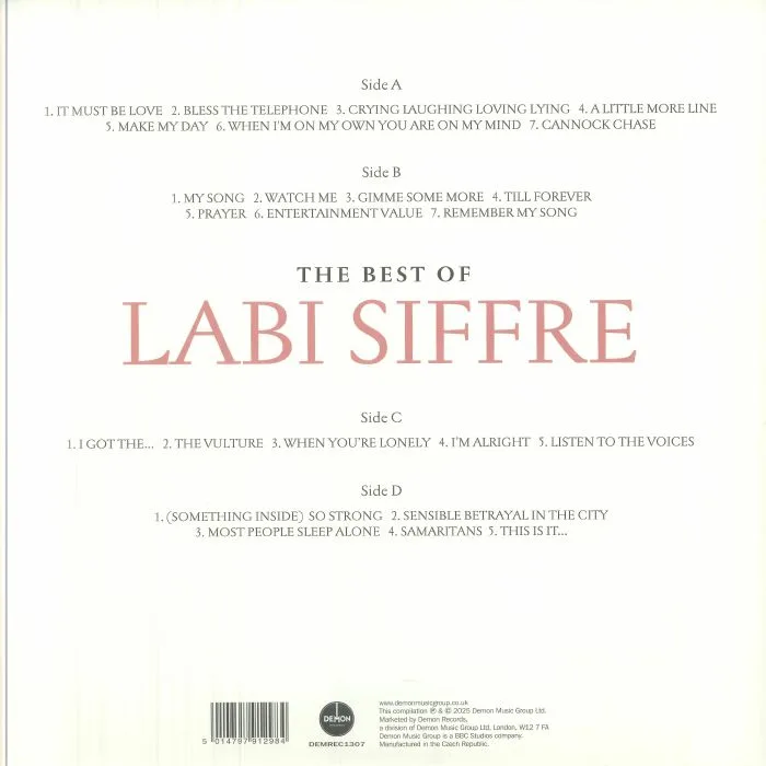 Обратная сторона обложки — Labi SIFFRE — The Best Of Labi Siffre